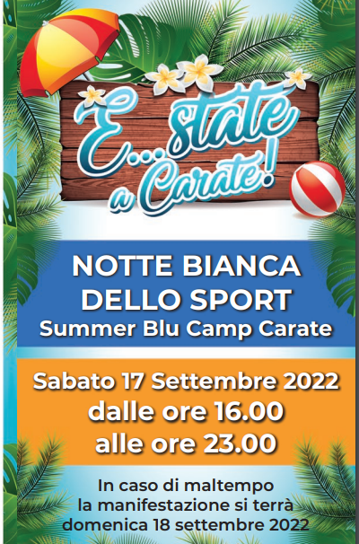 Il 17 Settembre la Notte Bianca dello Sport in paese Il 17 Settembre la Notte Bianca dello Sport in paese