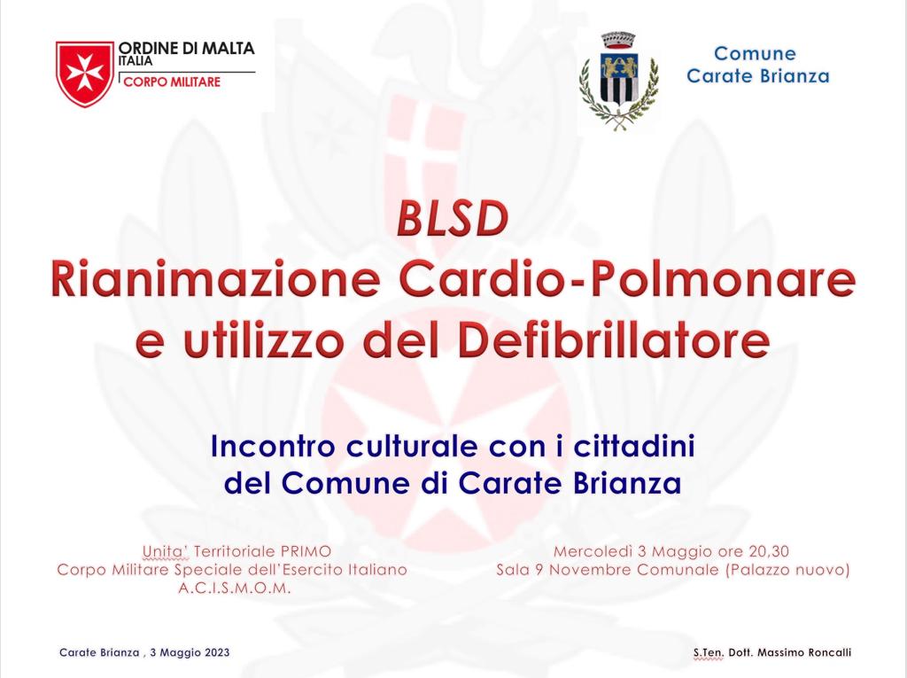 Rianimazione cardio-polmonare, il 3 maggio incontro pubblico in Sala IX Novembre