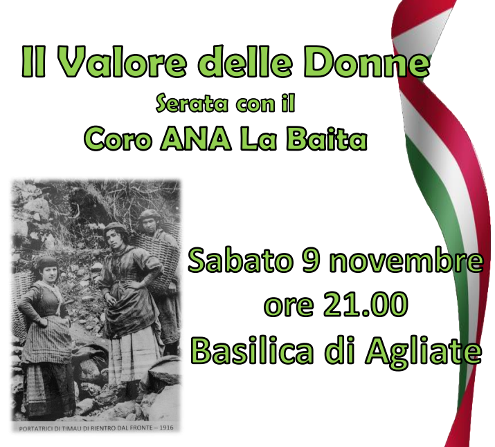 “Il Valore delle Donne”, serata corale con gli Alpini ad Agliate