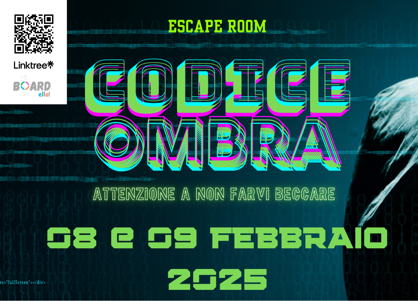 Escape Room "Codice Ombra" rivolta a giovani tra i 14 e i 25 anni