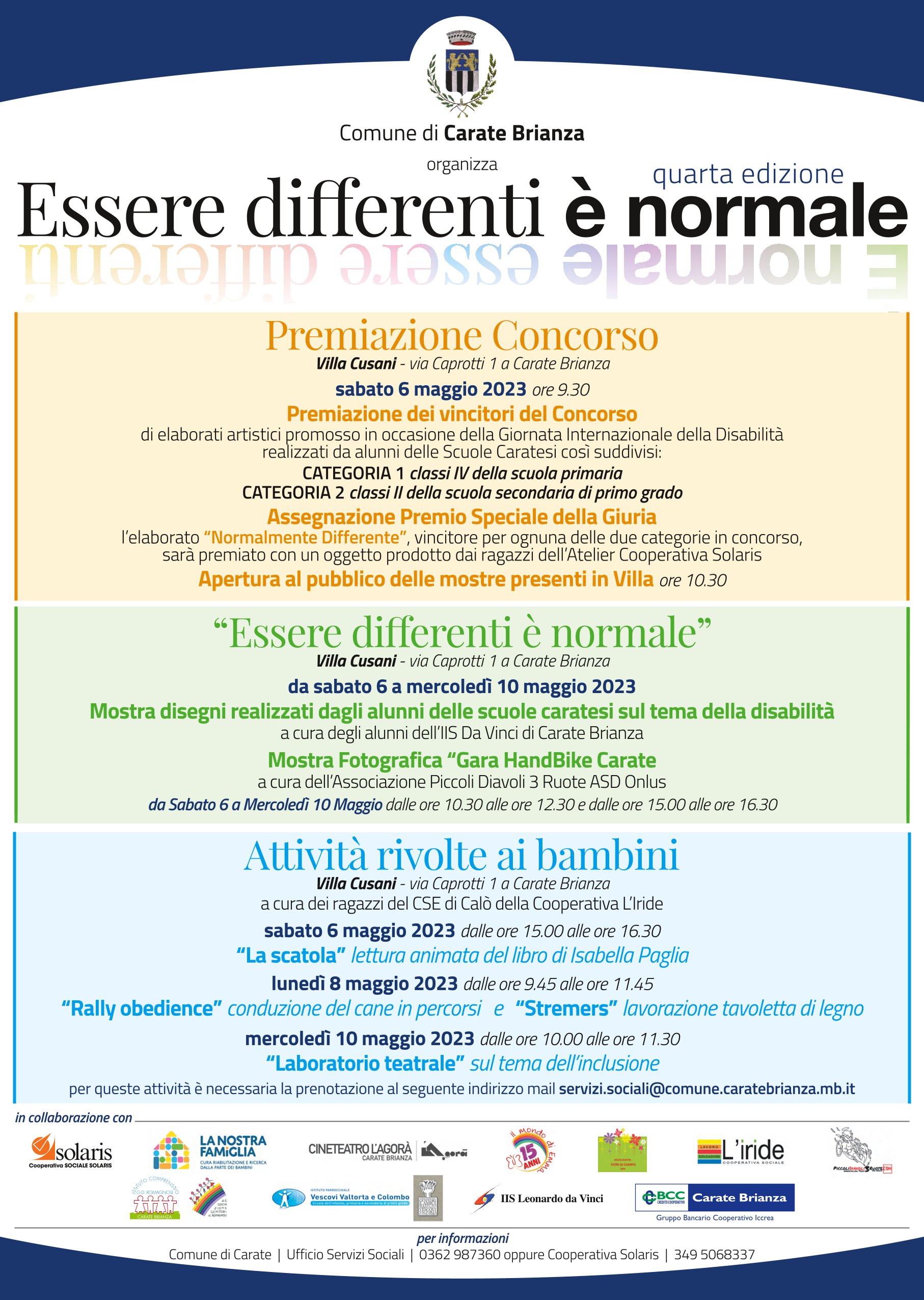  "Essere differenti è normale" - Eventi primavera 