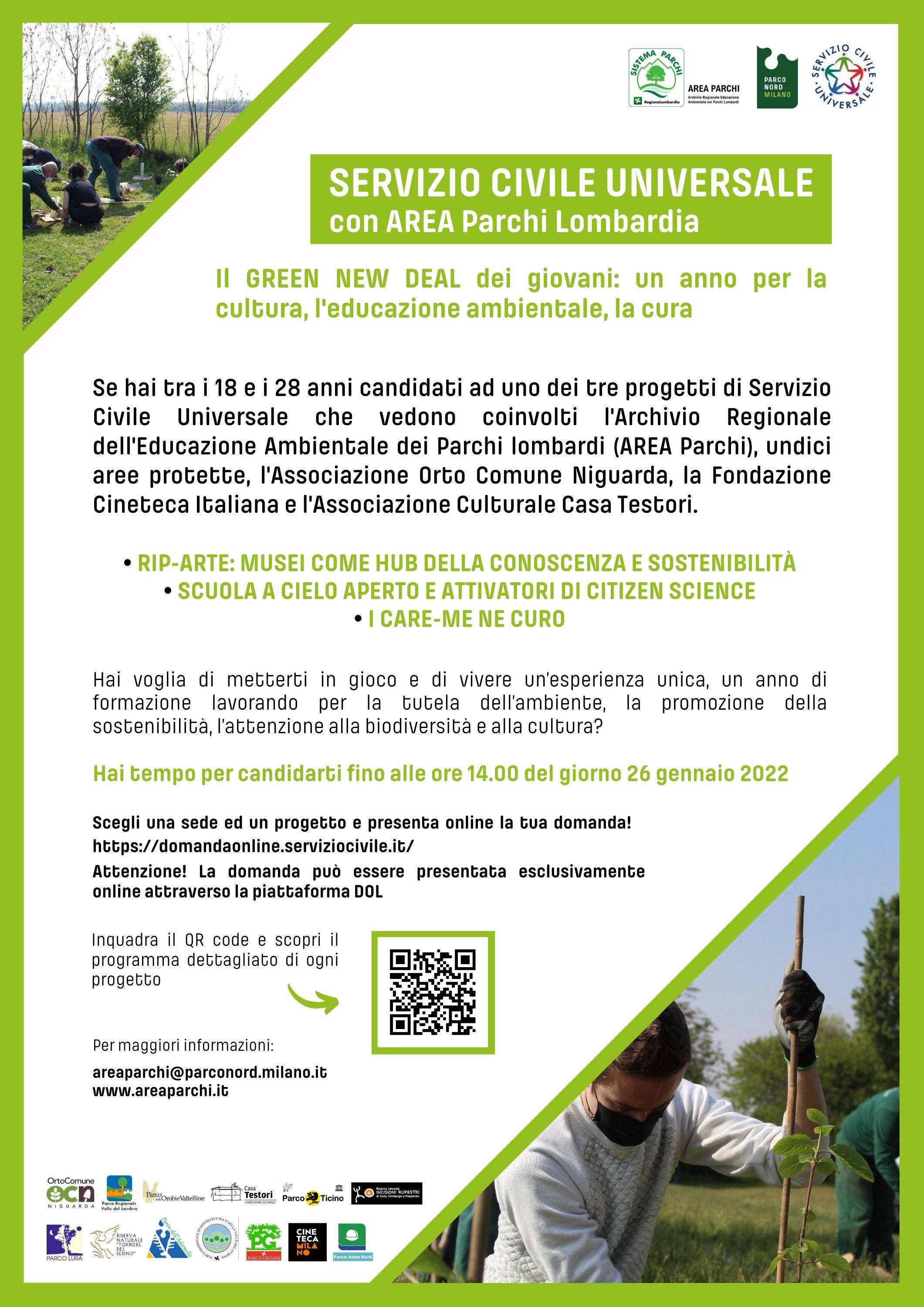 Servizio Civile Universale: 2 posti con il Parco Valle Lambro