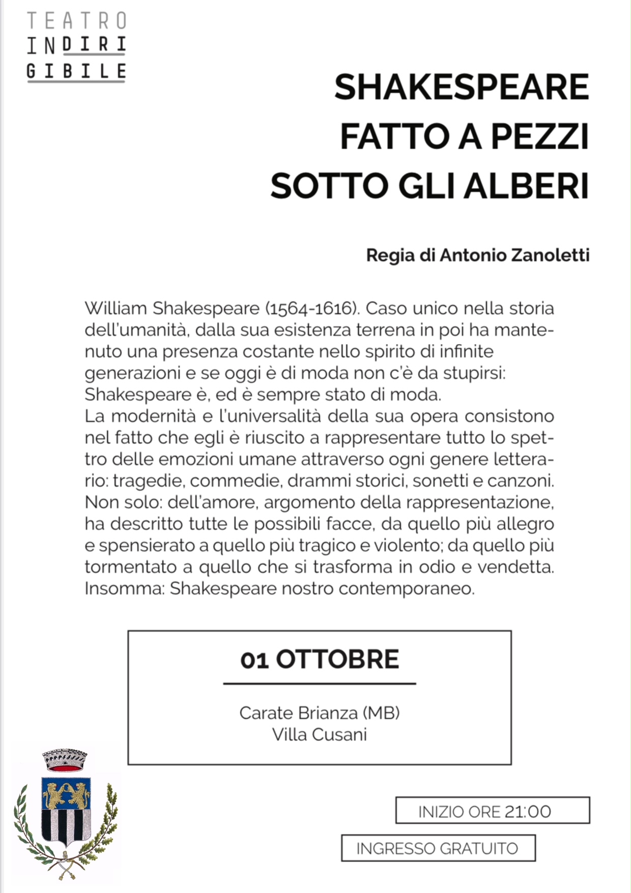 Shakespeare fatto a pezzi sotto gli alberi 