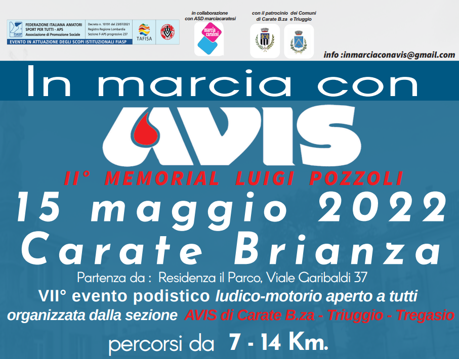 In marcia con Avis – 15 maggio 2022