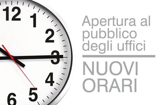 Apertura al pubblico degli Uffici Comunali: i nuovi orari