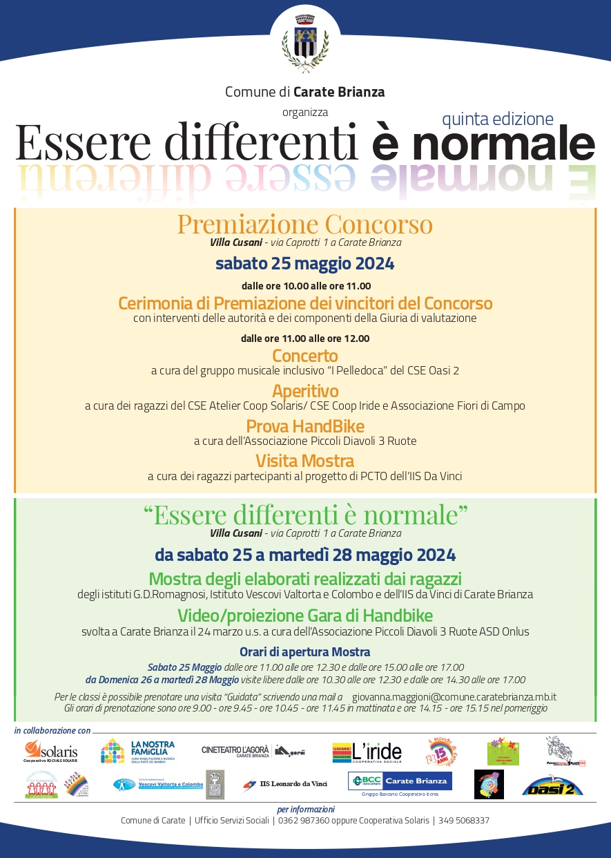 Premiazione Concorso e apertura mostra "Essere differenti è normale"