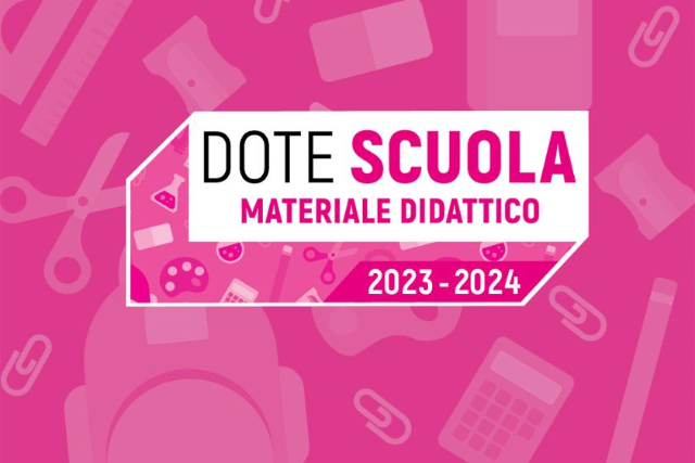 Dote Scuola Regione Lombardia 2023/2024 - Materiale Didattico