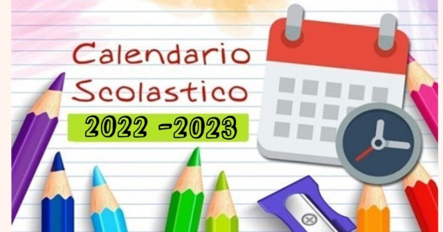 Calendario scolastico 2022/2023