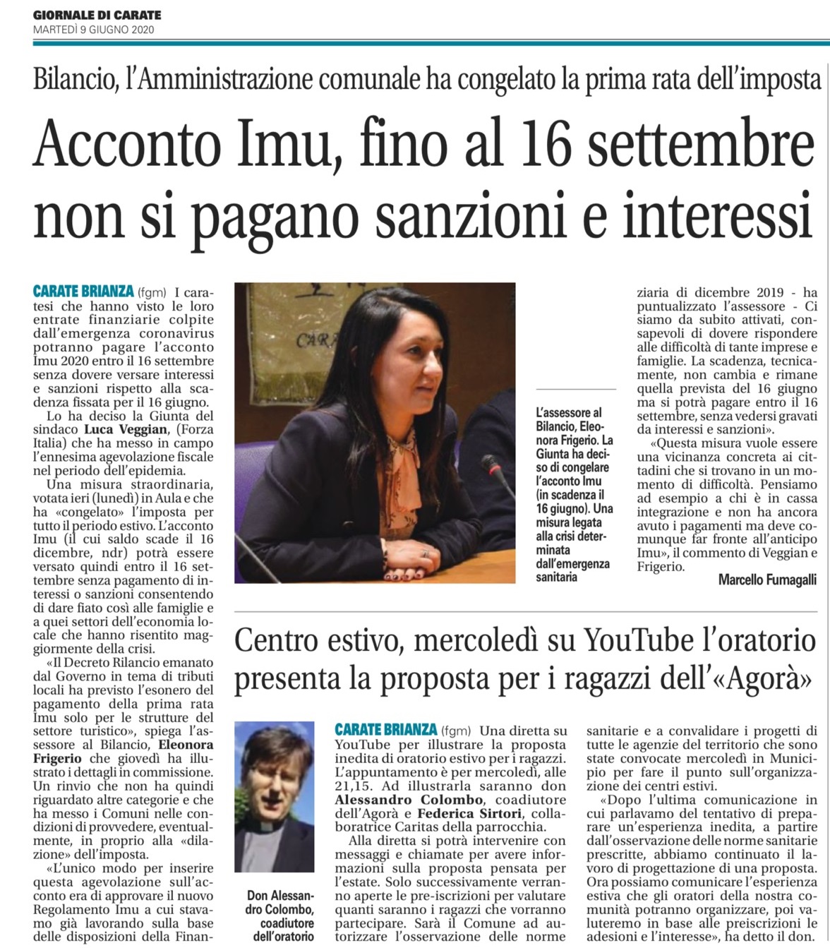 Agevolazione pagamento Acconto IMU 2020