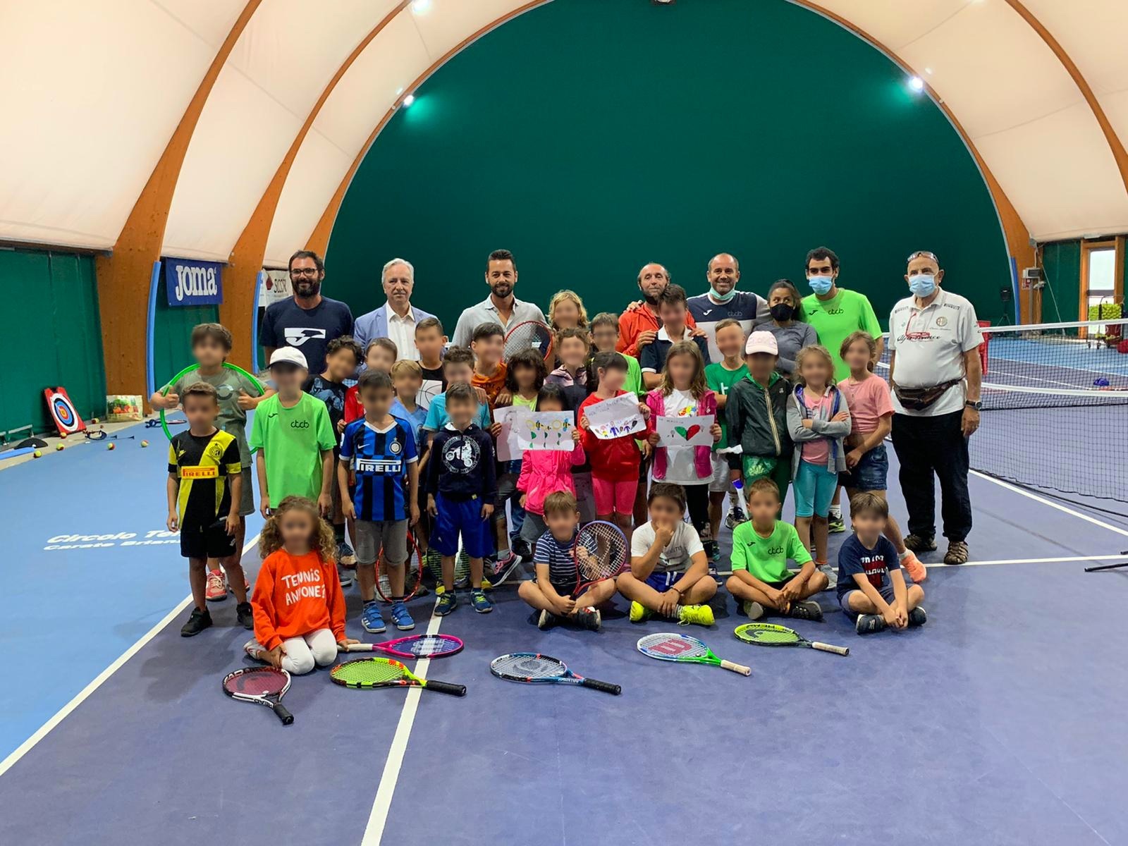Visita del Sindaco al centro estivo del Circolo Tennis