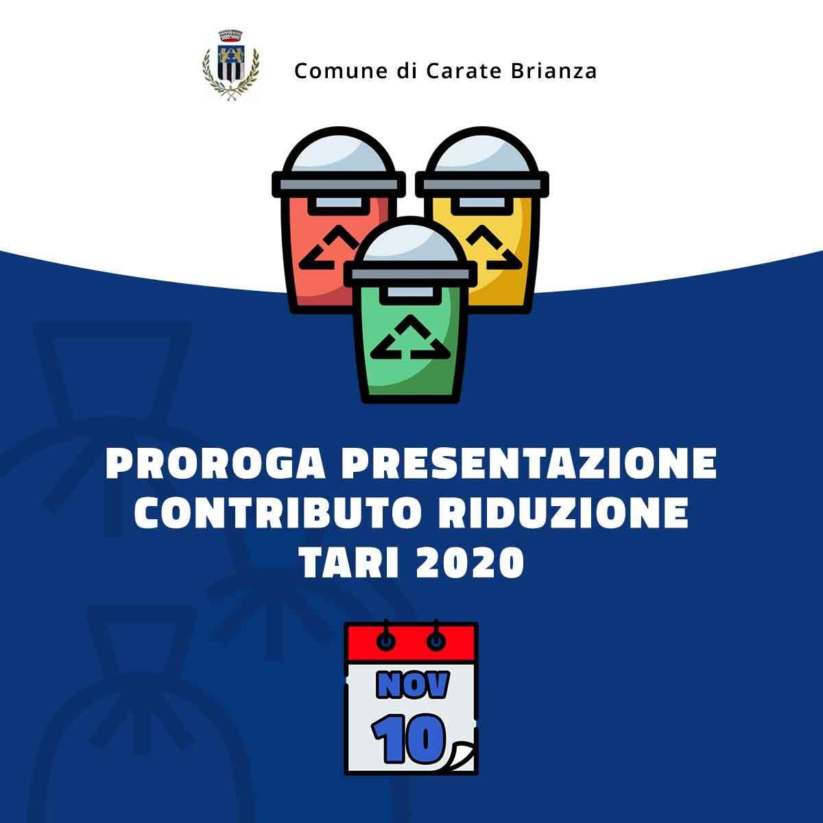 Proroga presentazione contributo riduzione TARI 2020