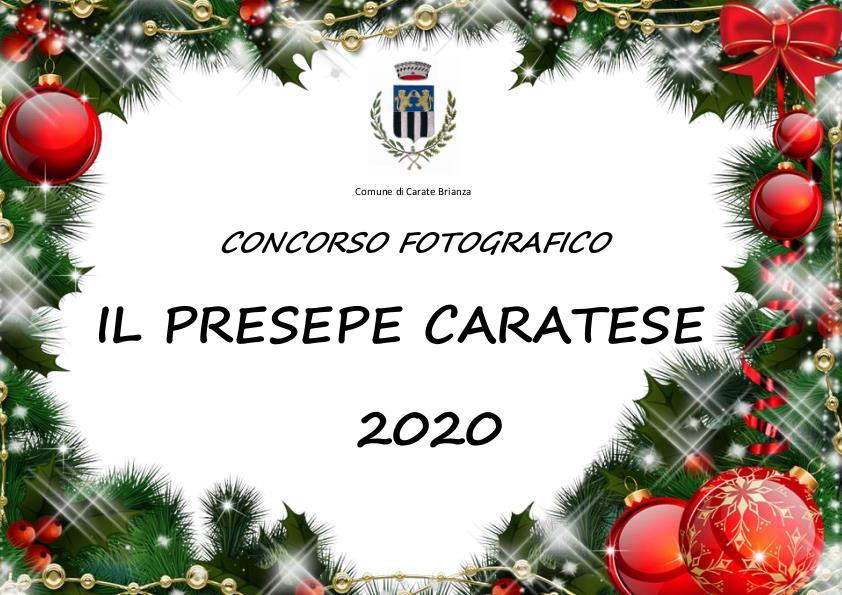 Premiazioni della prima edizione del concorso fotografico "Il Presepe Caratese 2020"