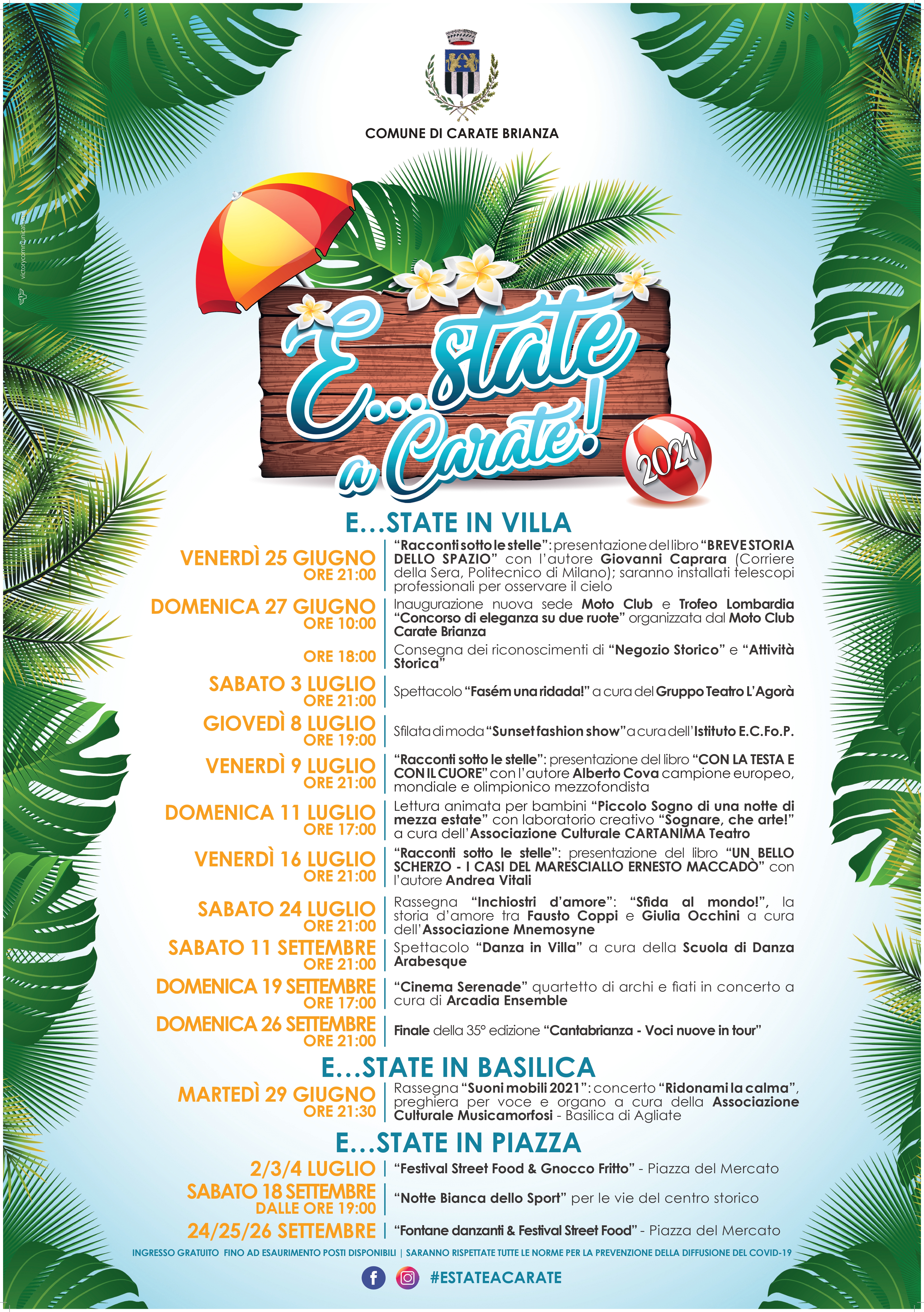 Appuntamenti estivi a Carate Brianza